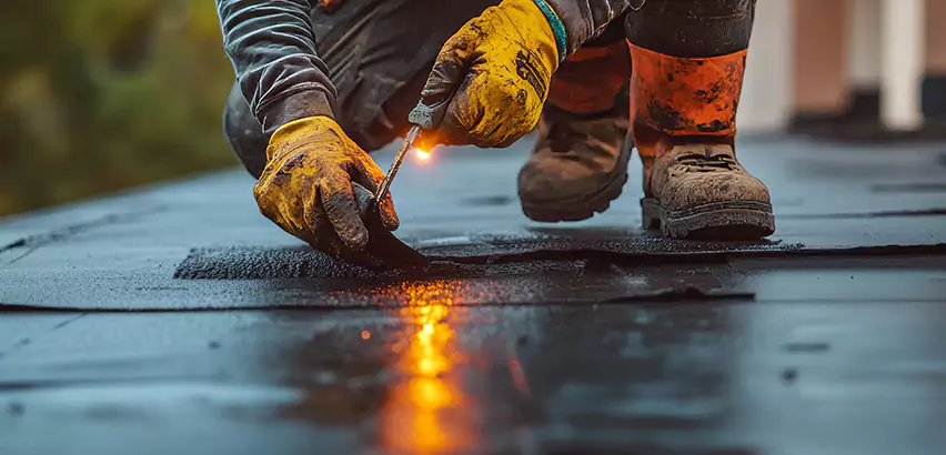EPDM Roof Repair Tape Application in Chicago